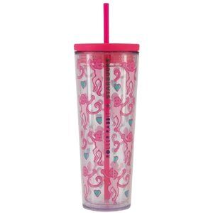 Starbucks x Roller Rabbit Cold Tumbler Limited Edition Pink Brand NWT RARE